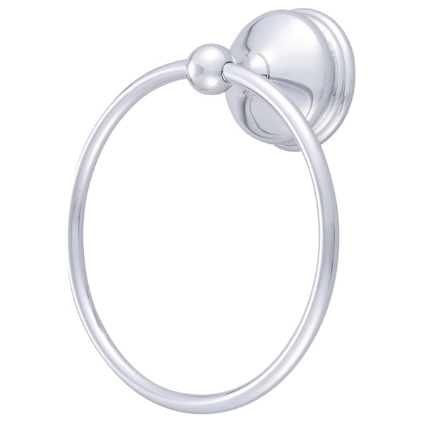 Vintage Towel Ring, Polished Chrome
